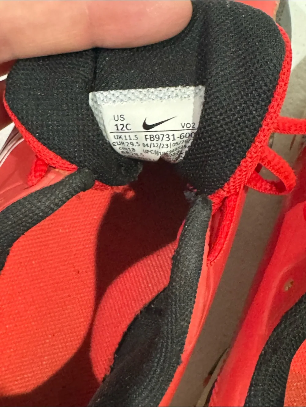 Nike Red and Black Kids Baseball Cleats